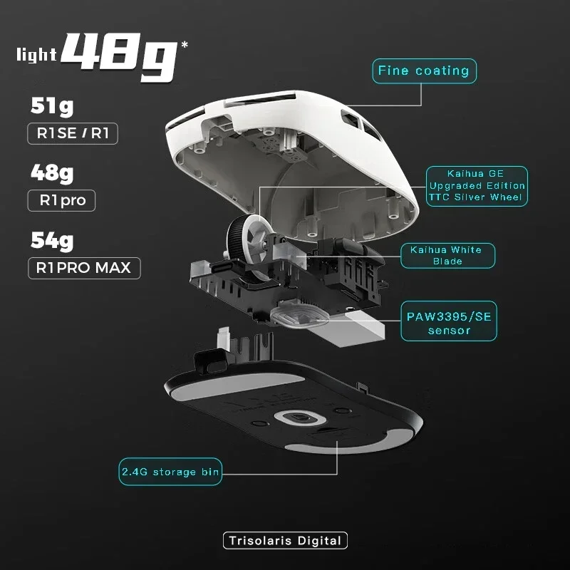 Imagem -04 - Mouse sem Fio Vgn-vxe com Sensor Leve Ergonômico Fps para pc Gamer Laptops Acessórios Presente Paw3395