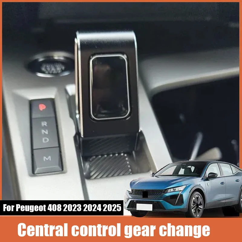 Tête de changement de vitesse de commande centrale, pièce de modification intérieure en alliage d'aluminium pour Peugeot 408 2023 2024 2025