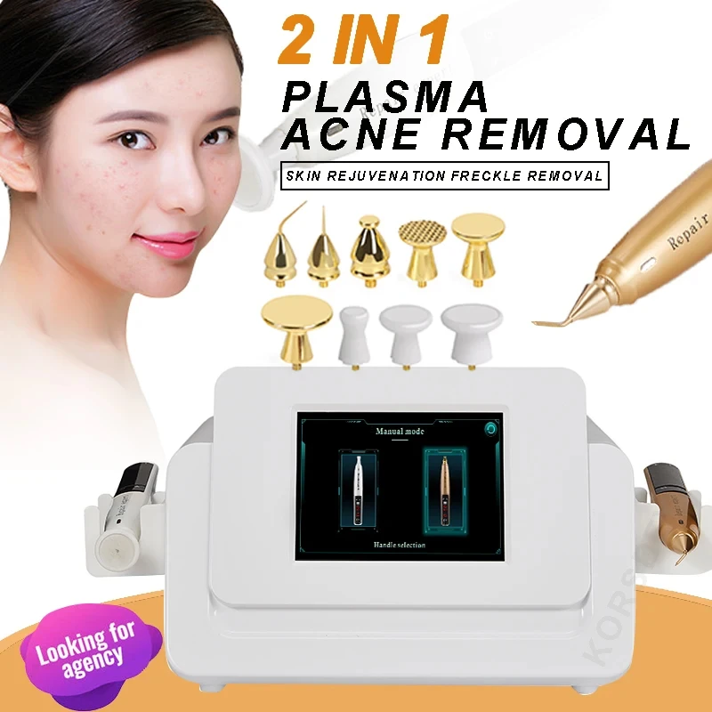 Top-ranking 2 in 1 cold plasma anti acne eyes lifting machine Ozone Plasma Pen anti-wrinkles plamere pen korea