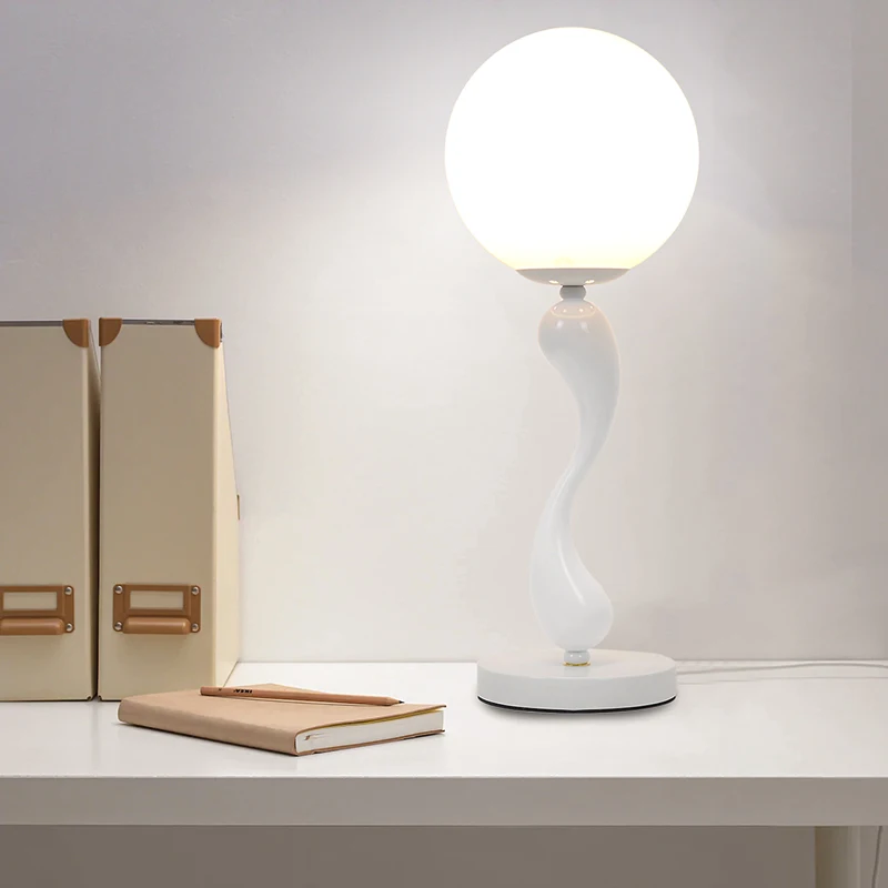 

Nordic simple home bedroom bedside table lamp decorative lamps creative warm romantic ins windshield ball lamp