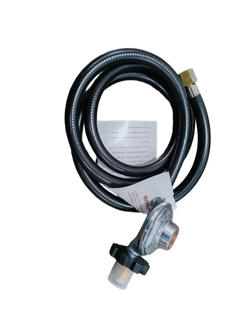 

GRILLGURU 1set Gas Hose 150cm/59" Pressure Reducer 50mbar Regulator Set Adapter for LPG BBQ Gas Grill Cooker