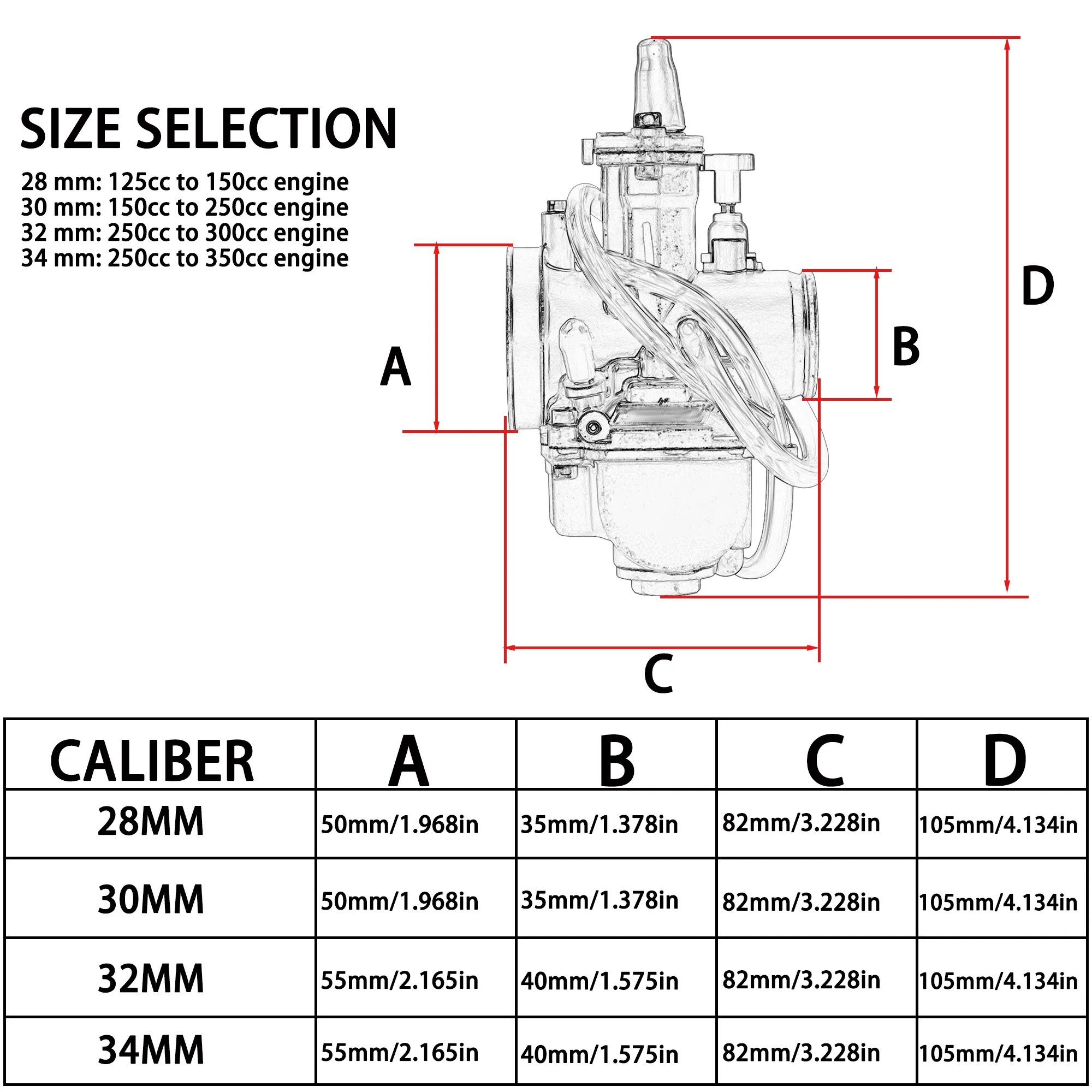 Motorcycle Flat Curtain Carburetor Keihin for Keihin PWK 28 30 32 34mm Motocross Accessories Scooter 2T 4T ATV Dirt Bike Enduro