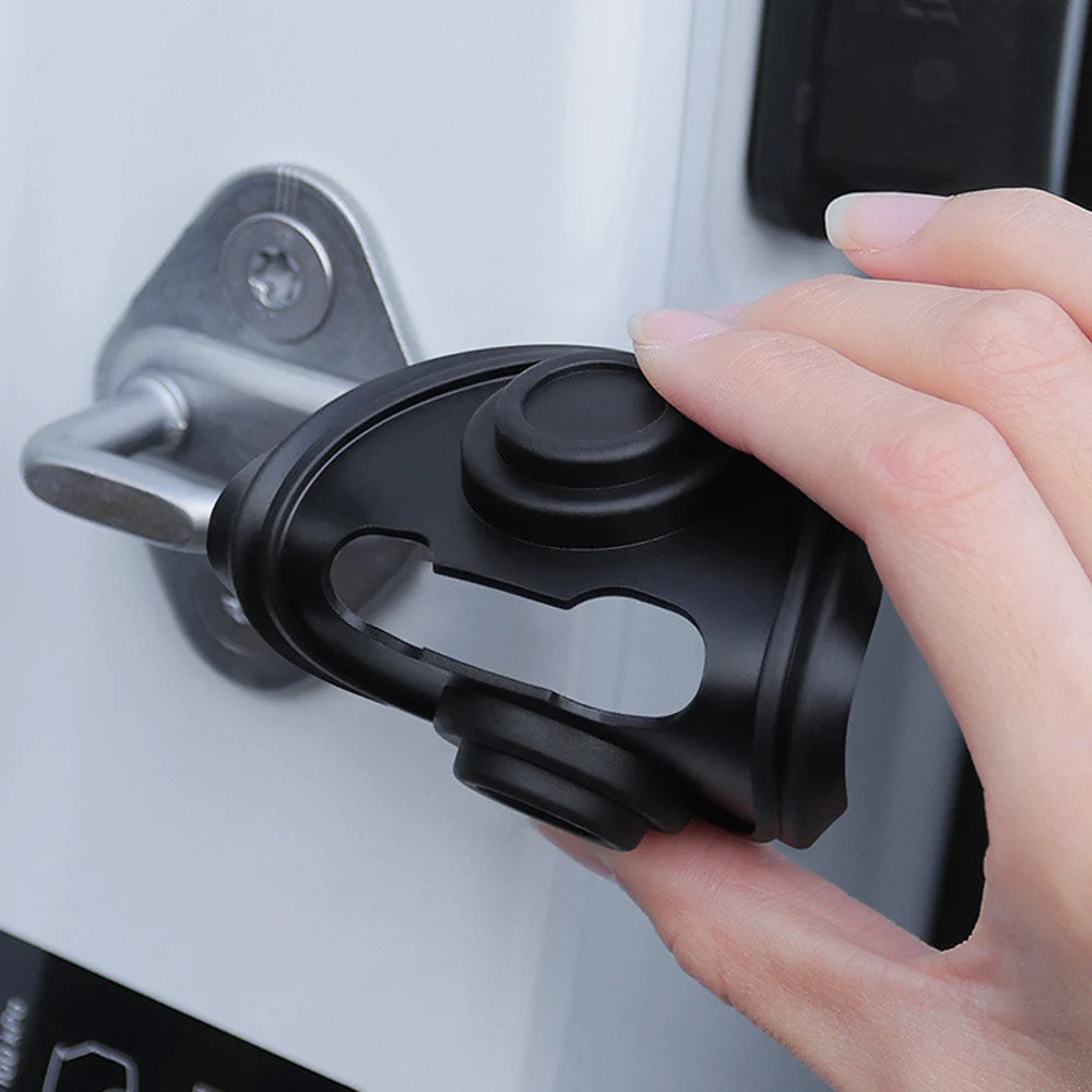 

4x Car Latch Absorber Protective Silicone Cushion Door Lock Shockproof Noise Reduction Decoration Sticker Cover Auto Accessories