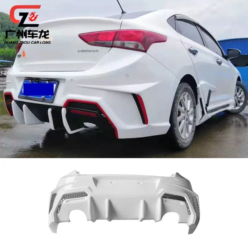 For Hyundai Verna 2016-2018 Modified Ex Type Front Bumper Rear Bumper Hot Sell Car Body Kits  Other Auto Parts Two Styles
