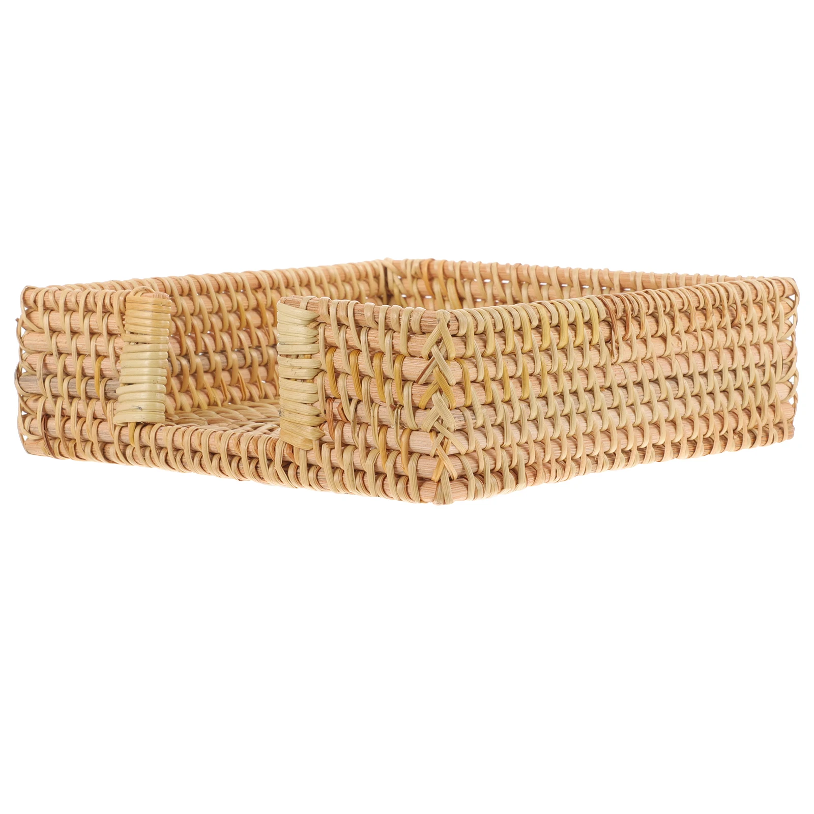 

Rattan Tray Woven Napkin Holder Smooth Edge Napkin Holder For Bathroom Bathroom Guest Dinner Party Storage Box Table