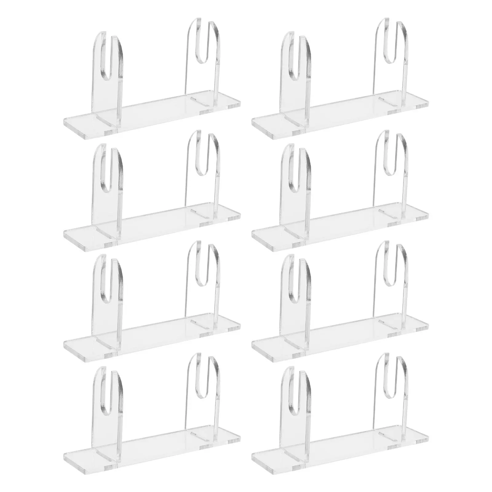 8Pcs Acrylic Display Stands Clear Fan Display Holder Decorative Risers for Folding Japanese Chinese Hand Fans Desktop Office