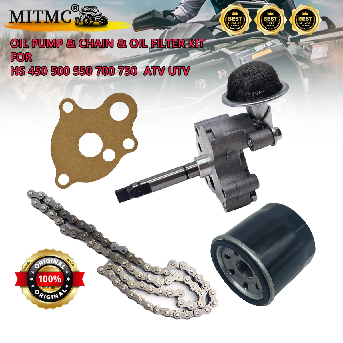 Ölpumpe & Kette & Ölfilter-Kit für HS 450 500 550 700 750 FORGE SECTOR VECTOR TACTIC AXIS Massimo Coleman Outfitter ATV UTV