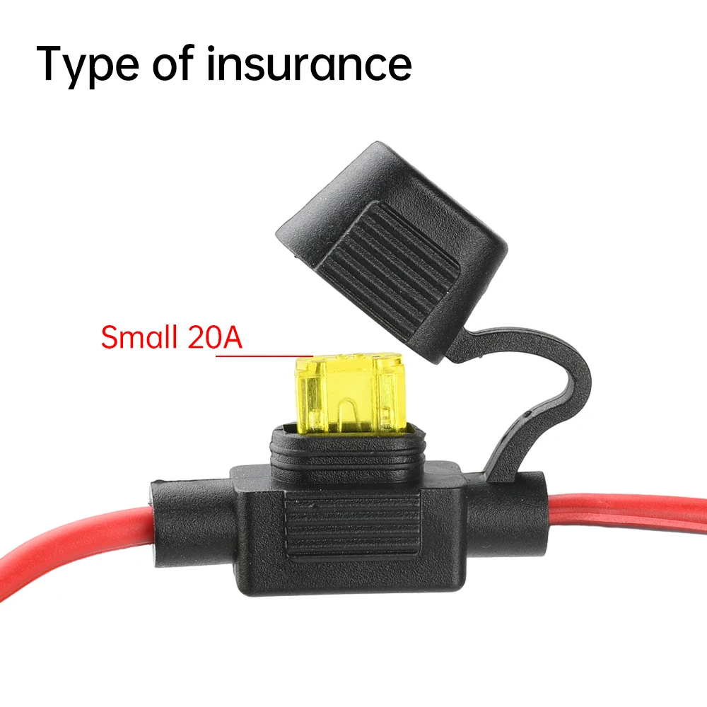 20A Auto-Zigarettenanzünder-Verlängerungskabel 12-24V 14AWG Reinkupferdraht mit Sicherung 30cm-3m für Fahrzeug, Wohnmobil, Marine – Detail 9