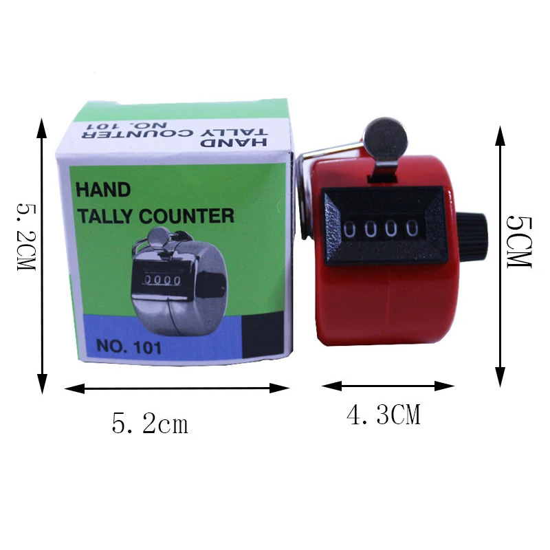 Handheld Tally Counter 4-Digit Number Count Clicker Golf Counter For Coaching Knitting People Lap Fishing Golf Toddler & Fidget