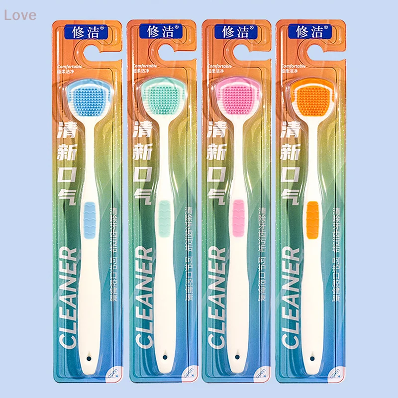 

[L & P] 1/5 шт. скребок для языка, очиститель полости рта, мягкая силиконовая гигиеническая щетка для свежего дыхания, зубная щетка, инструменты для ухода за рта