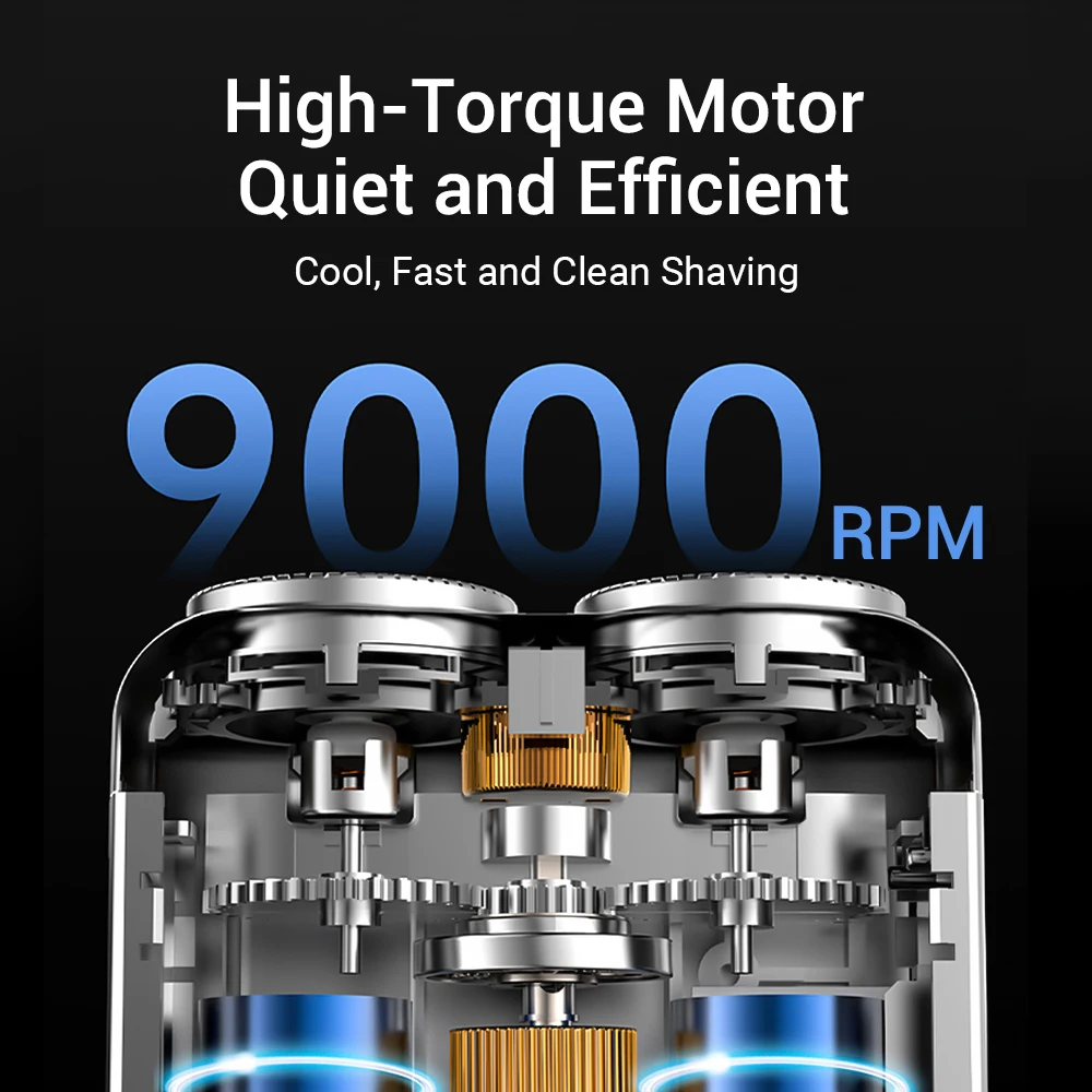 ماكينة حلاقة كهربائية للرجال قابلة لإعادة الشحن، ماكينة حلاقة اللحية العائمة، ماكينة تشذيب الشعر، العناية بالوجه، ماكينة حلاقة صغيرة مزدوجة الشفرة مقاومة للماء، محمولة قوية
