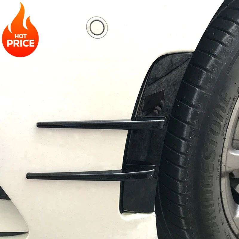 2Pcs Car Front Rear Bumper Side Air Vent Splitter Spoiler Canard Car Side Vent Trim Spoiler Canards Splitter Car Accessories