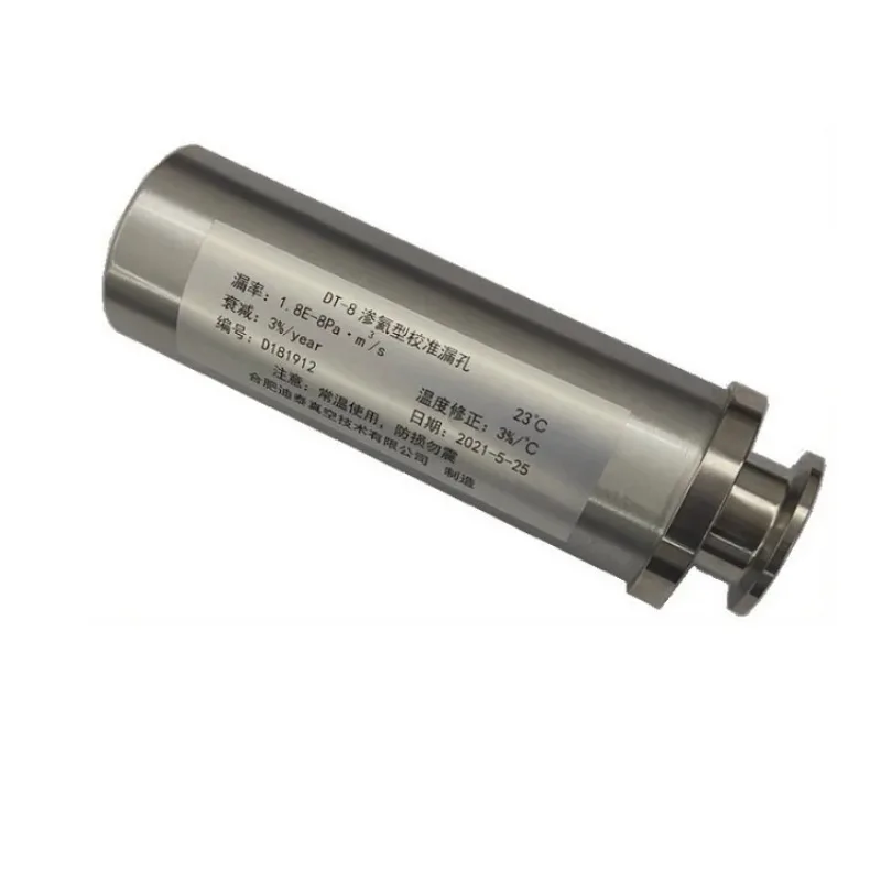 D181912 helium-permeated calibration with built-in and external leak hole DT-8 helium mass spectrometer leak detector