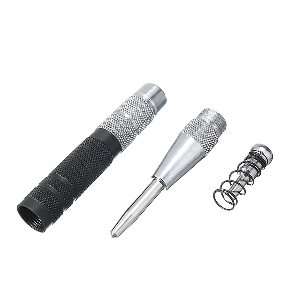 

Automatic Center Punch Spring Loaded With 2 Pcs Spare Punch Woodworking Black+silver Dot Punch Tool 1 Pc Brand New