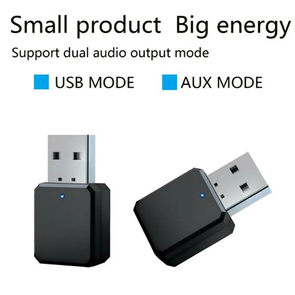 

KN318 USB Bluetooth BT 5.1 Wireless Audio Receiver Adapter Speaker Hands-Free Call 3.5mm AUX Automobile Audio Dual Output Adapt