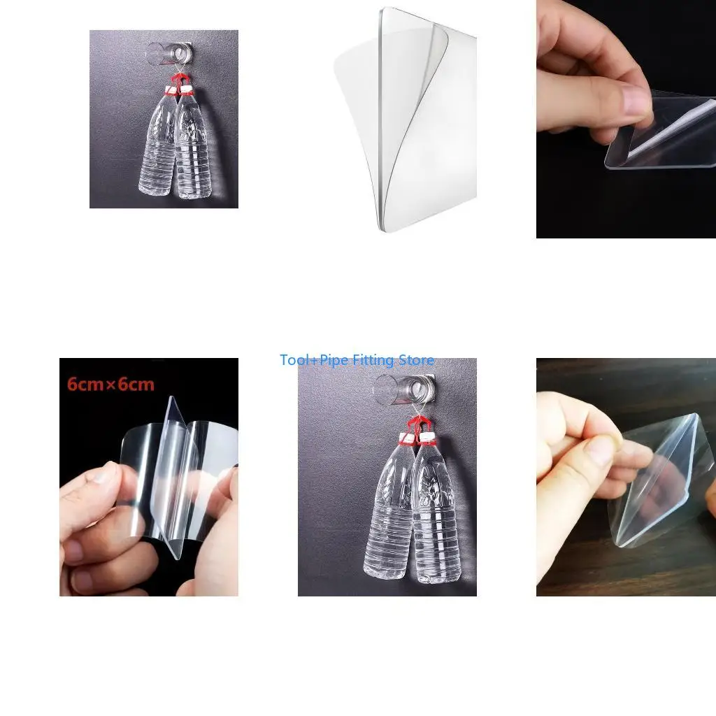 F92B Double Sided Adhesive Strips Washable Traceless Transparent Tape for Decorations, Windshield, Gps, Tiles, Wall Pictures
