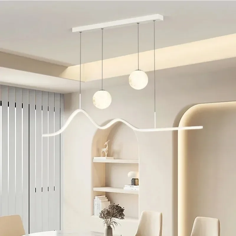 Dining room light Moonlight design long lamp cream style restaurant living room clothing store romantic gentle simple chandelier