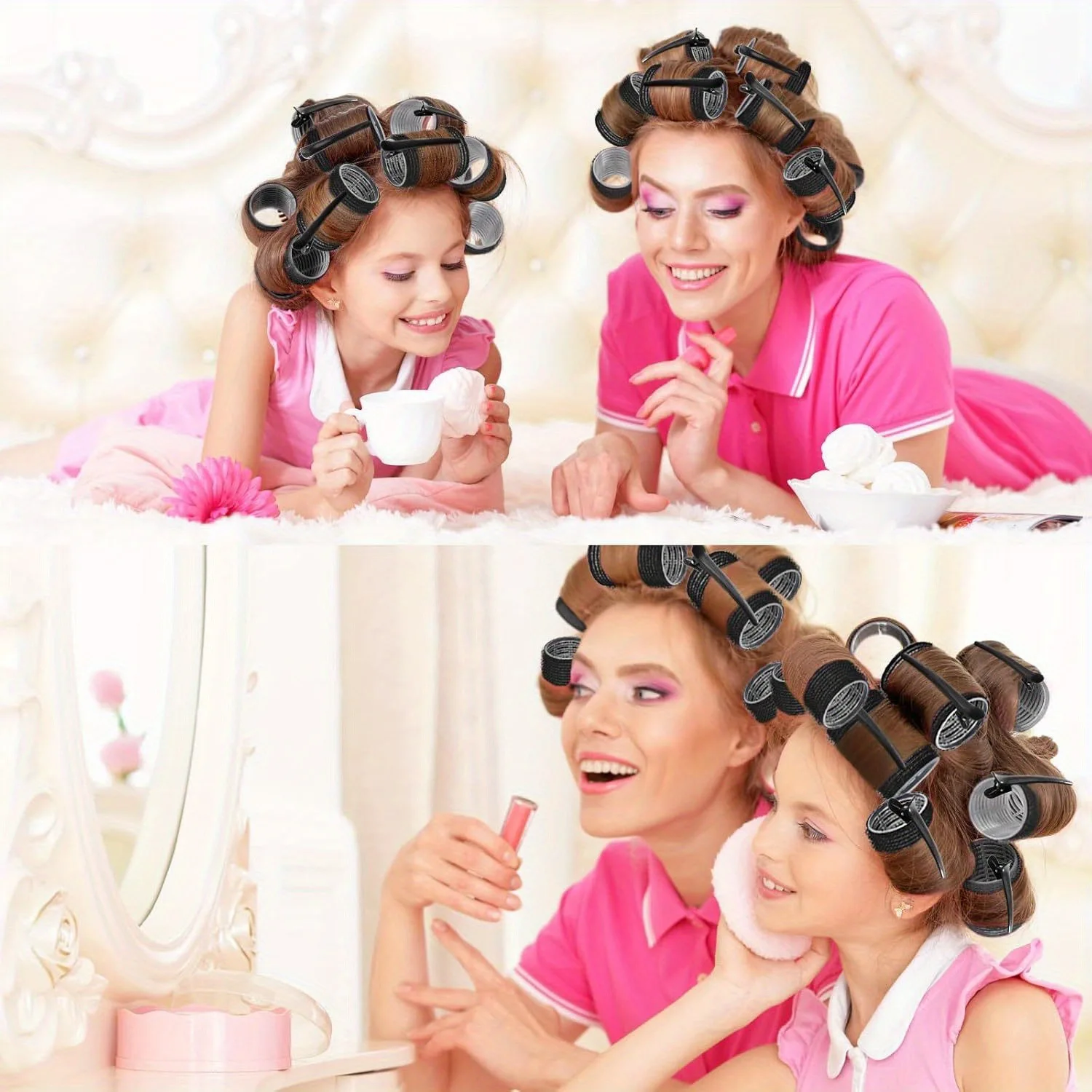 Self-Adhesive Velcro Hair Rollers Bangs Volume Curlers for Fluffy Hair Roots Air Bangs Curling Tool No Heat Hair Styling Rollers