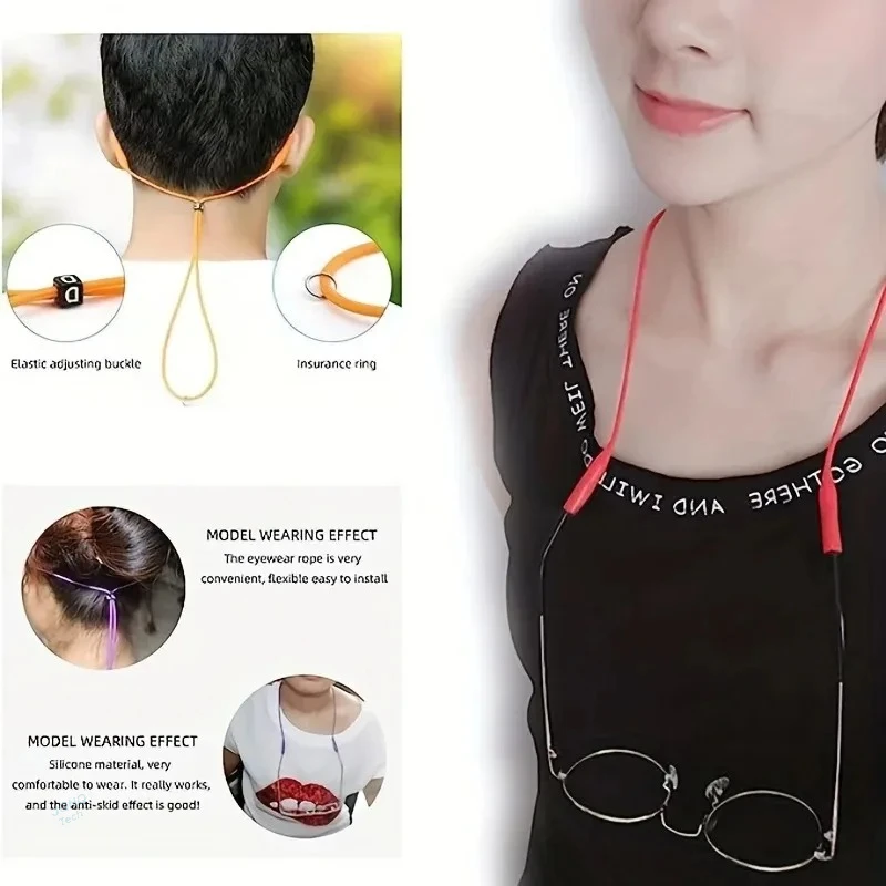 موضة النظارات الرياضية التجنيب لون الحلوى سيليكون النظارات الشمسية النساء الرجال النظارات الأشرطة قابل للتعديل نظارات حامل مرن #6