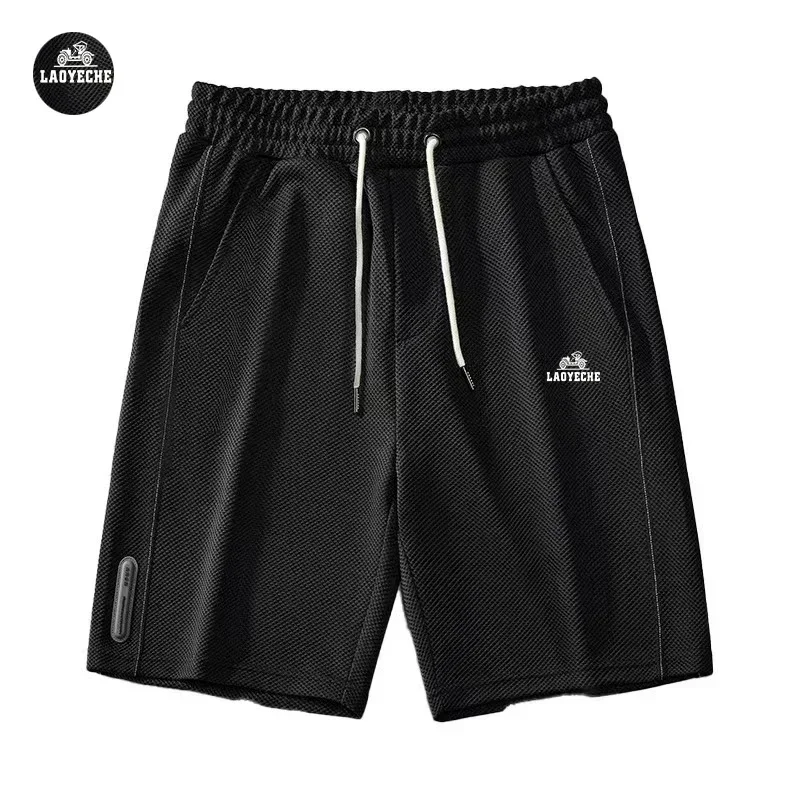 New High quality summer running shorts men\'s casual jogging shorts embroidered drawstring loose dry fitness shorts casual shorts