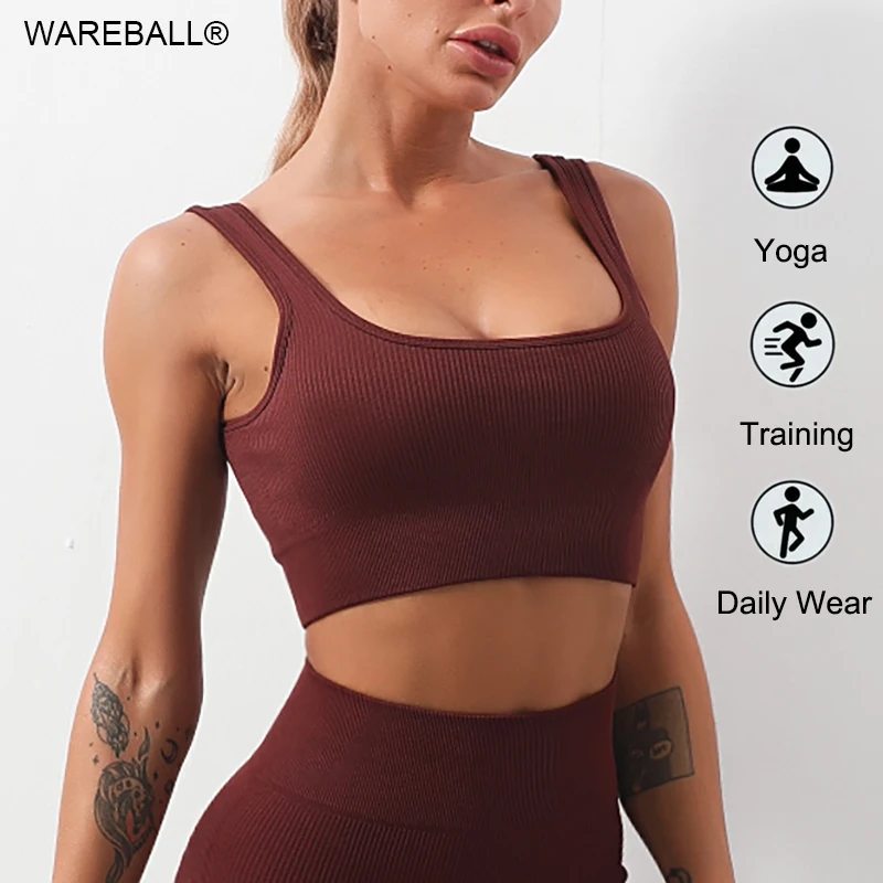Frauen Strap Sport BraWAREBALL Backless Yoga Fitness Workout Tank Tops Casual Outdoor Unterwäsche Bustier Bhs