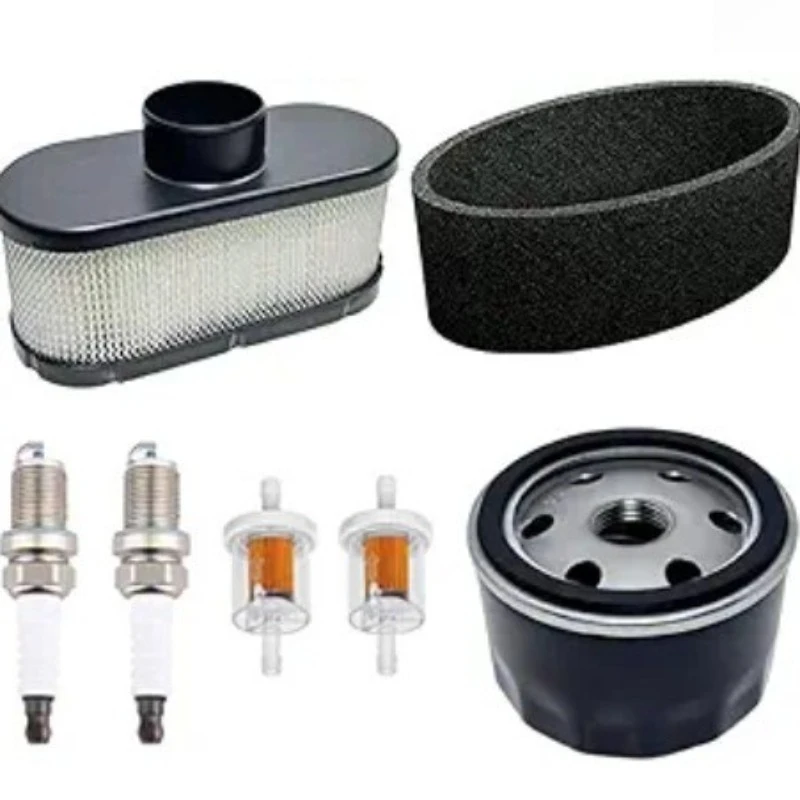 Spark Plug & Air Filter Replacement Kit Fit For John Deere X380 X384 X390 X394 X570 X580 X584 Lawn Tractor Maintenance Parts