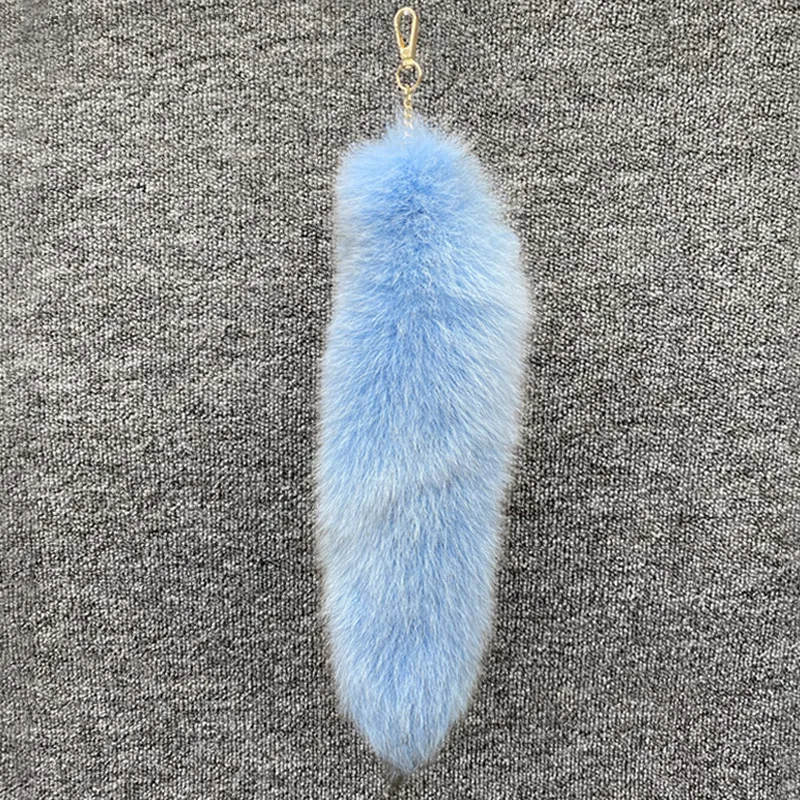 Fox Tail Keychain Fluffy Y2K Accessories Cosplay Wolf Tail Keychain Hook Clip Car Keyring Bag Charms Fox Tails For Keychains