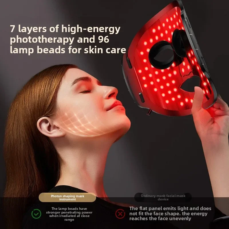 

НОВАЯ силиконовая цветная световая маска, инструмент для красоты, красный, синий свет, косметическая маска, инструмент, бытовой рядный светильник