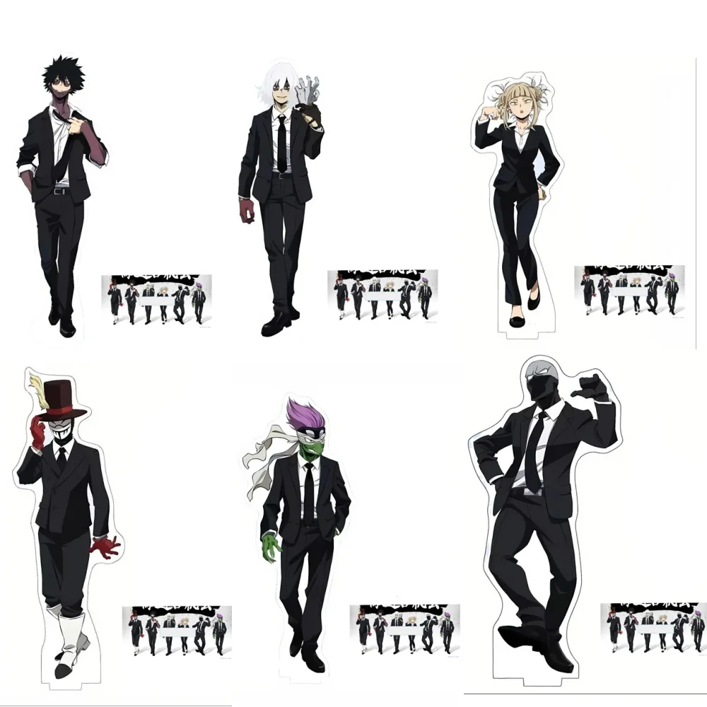 6pcs Hot Anime My Hero Academia Acrylic Stand Model Figure Cosplay Plate Holder Topper Fans Christmas Desk Decor Plate Gift