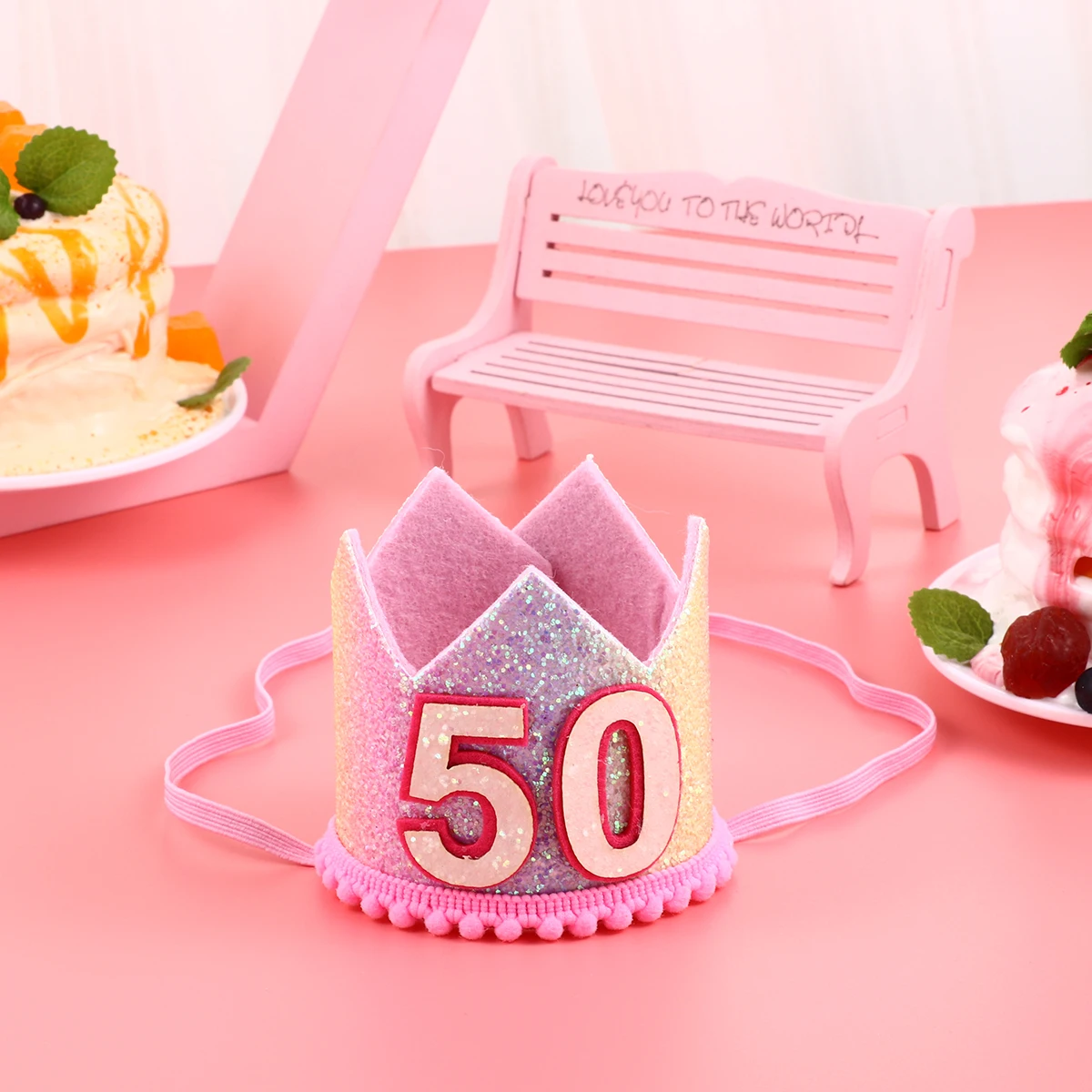 

Birthday Hat Hats Decorations for Kids Party Accessories Gradient Girl Caps Headwear Child
