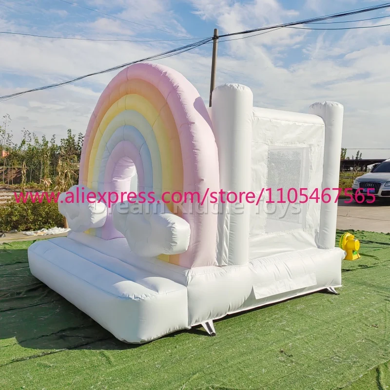 10Ft PVC Pastel Rainbow Inflatable Bodyguard House Jumping Castle Kids Party