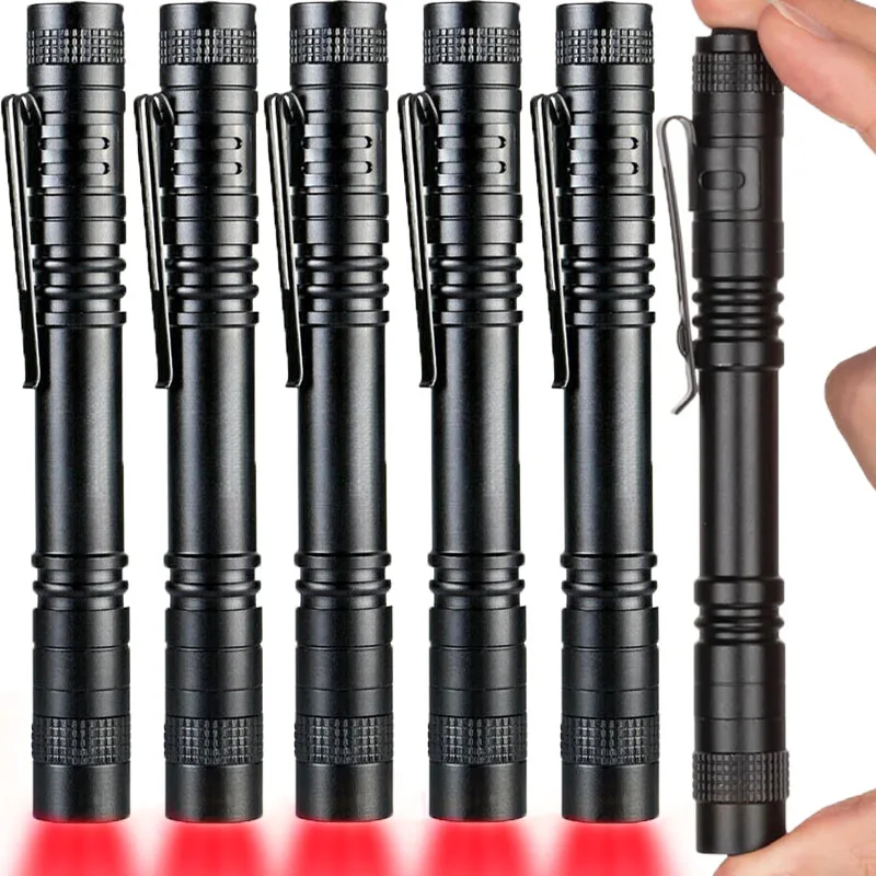 1-5-pcs-mini-lanterna-led-vermelha-para-acampamento-ao-ar-livre-caminhadas-pesca-penlight-caminhadas-detector-lampada-tochas-lampadas-de-iluminacao-portatil