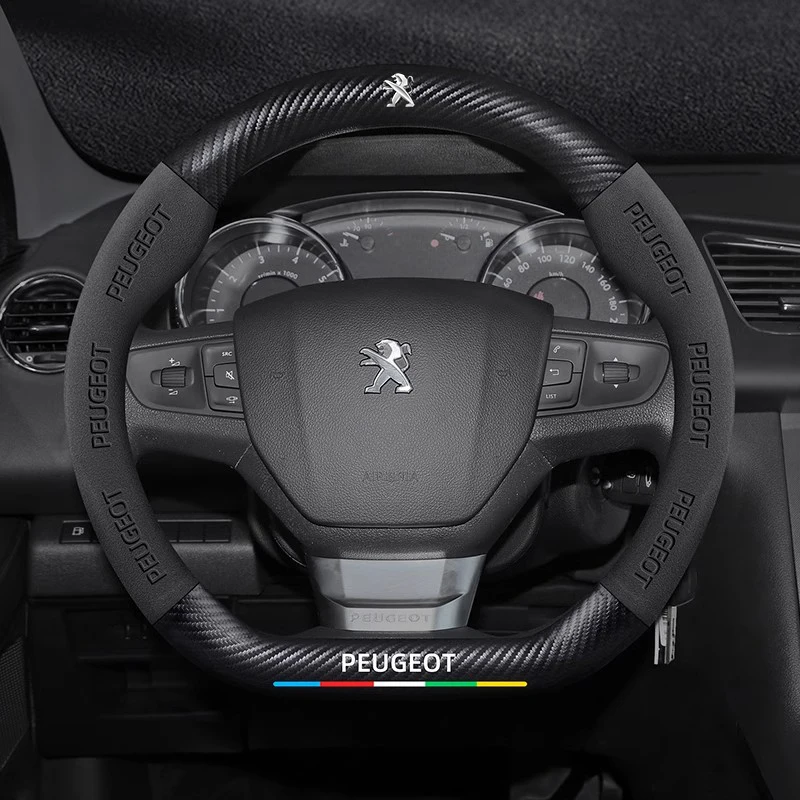 

Car Steering Wheel Cover For Peugeot 106 107 108 206 207 208 301 307 308 406 407 408 508 607 2008 3008 4008 5008 GT RCZ Rifter