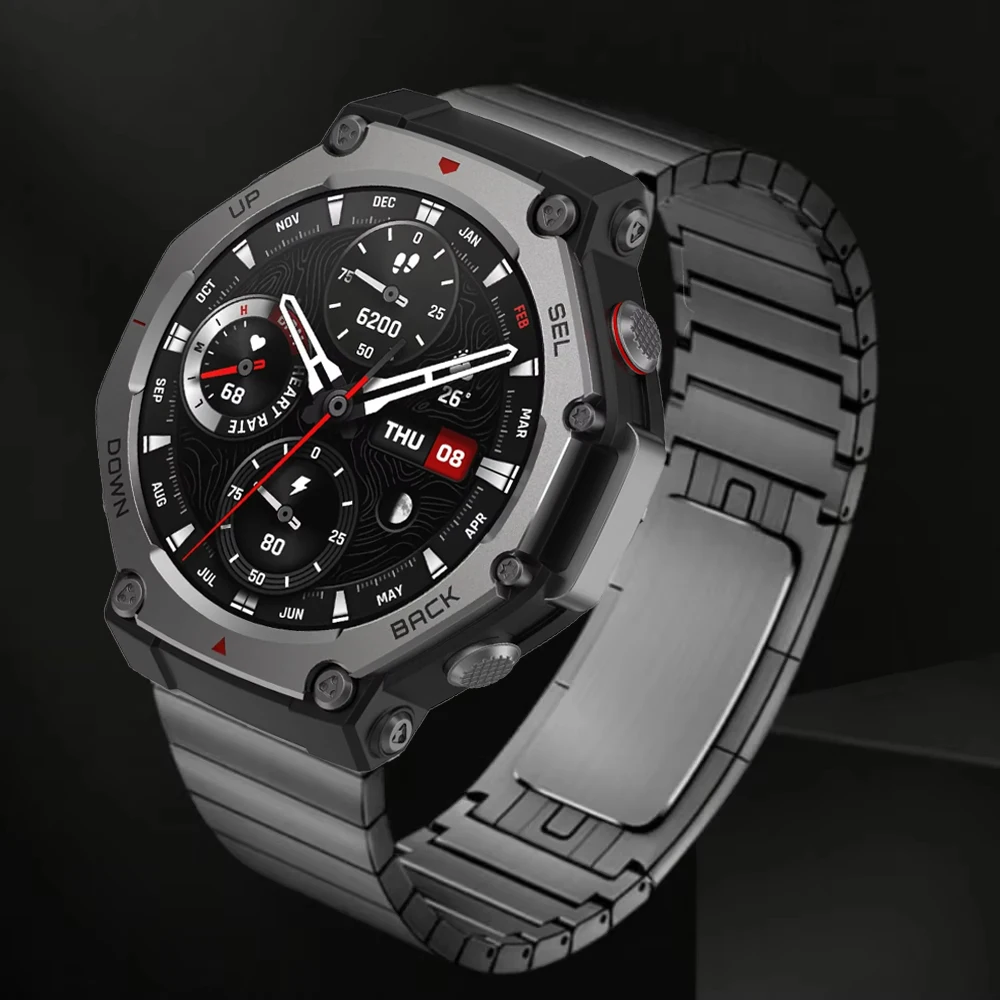 Cinturino in acciaio inossidabile per Amazfit T-Rex 3 Smart Watch Bracciale in metallo di lusso per Xiaomi Huami Amazfit T-REX 3 cinturino da polso Correa