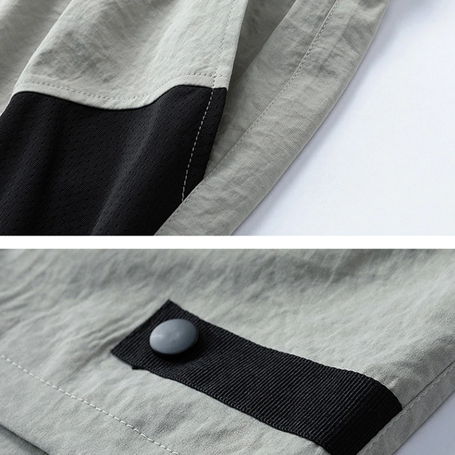 8XL Plus Size Cargo Shorts Men Summer Shorts Fashion Casual Patchwork Short Pants Elastic Waist Male Big Size