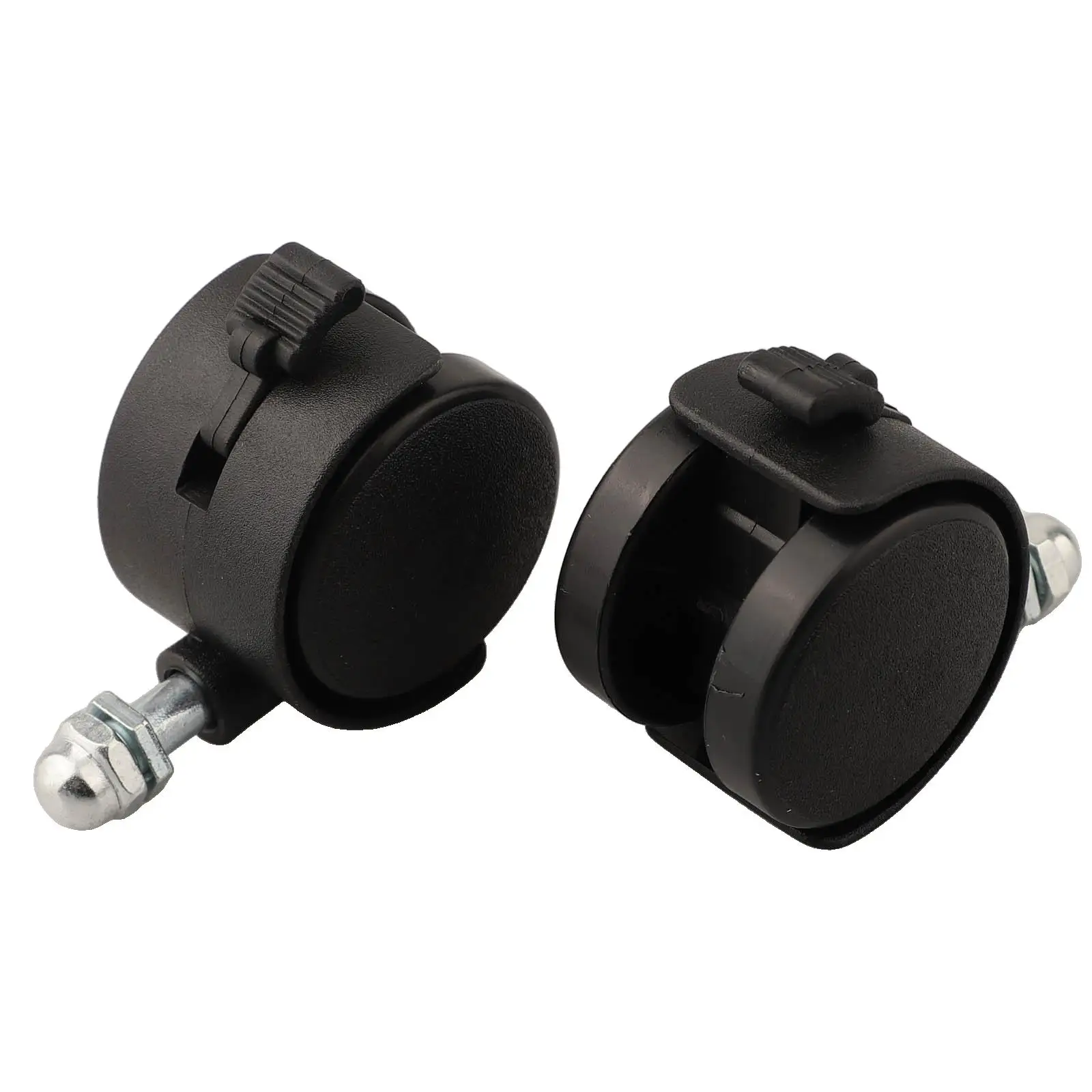 Black Electric Heater Wheels Compatible Wheels For Midea Heaters Replacement Wheels Precision Fit Design Robust Plastic Material