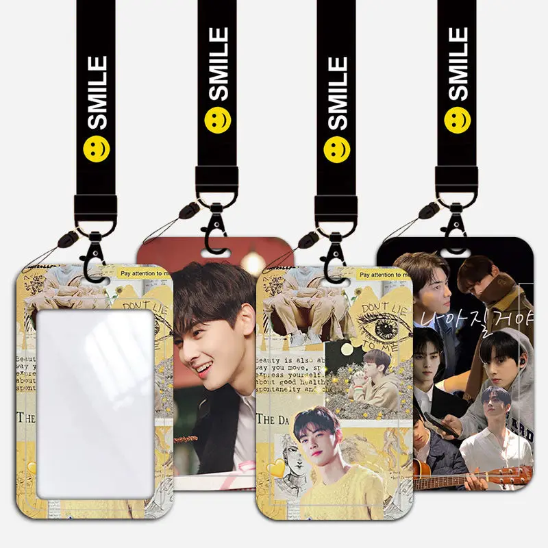 New Kpop Korean Stars Drama True Beauty Cha EunWoo Cute ChaEunWoo Card Protective Cover ID Card Cover Card Holder Card Bag gift