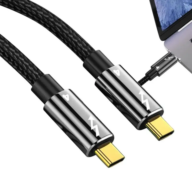 ForThunderbolt 4 Data Line 40Gbps High-speed Transmission PD100W Fast Charge 8K HD Data Transmission Line Type-C Cable