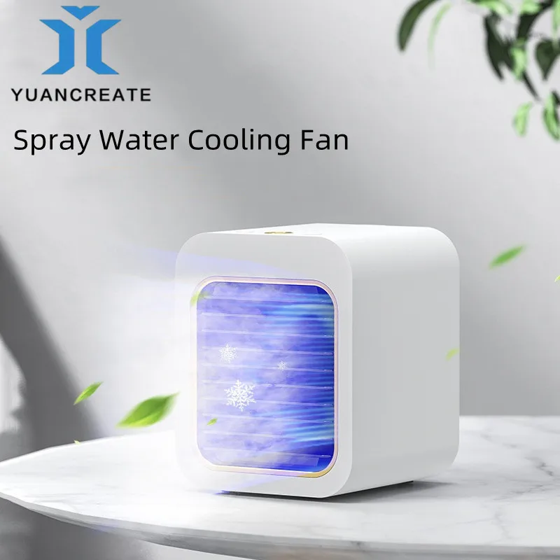 

Portable Mini Home Use Refrigeration Air Conditioning Fan 3 Gear Wind Bladeless Conditioner Cooling with Humidifier Fan