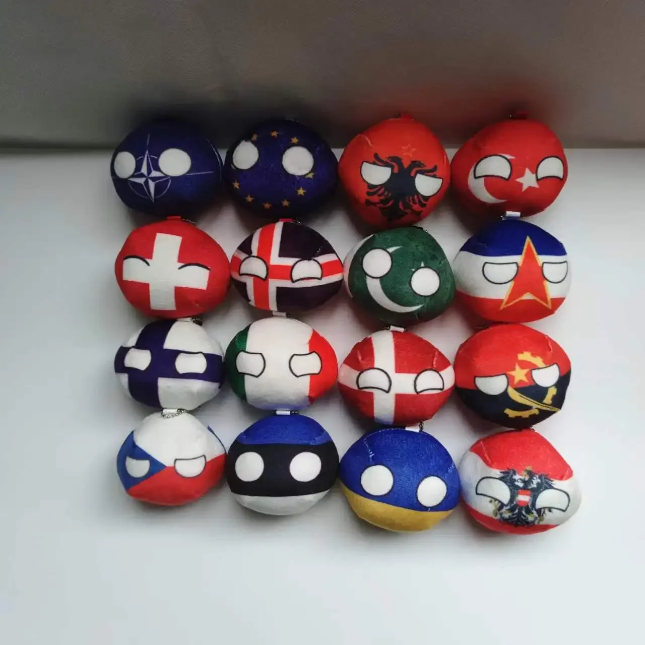 9cm Polandball pendant Spain Germany Poland France Estonia Belarus Countryball Short Stuffed Mini Doll Pendant