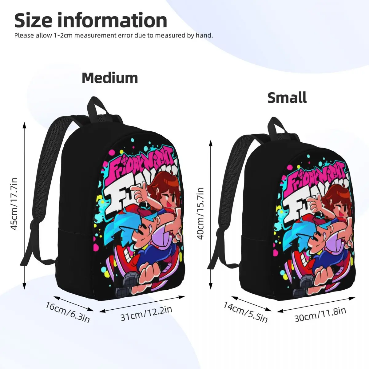 Mochila De Friday Night Funkin Boyfriend Girlfriend para hombres y mujeres, bolso de hombro ligero para computadora portátil, mochila de moda para estudiantes