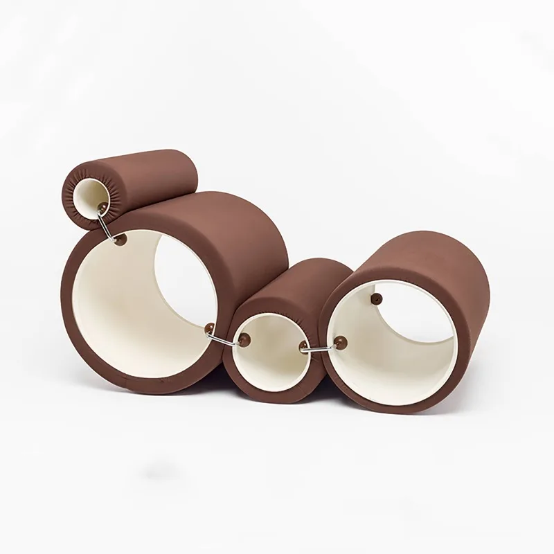 

Cylinder Tubular Leisure Lounge Chair Modern Light Luxury Villa B & B Living Room Backrest Roller Chair