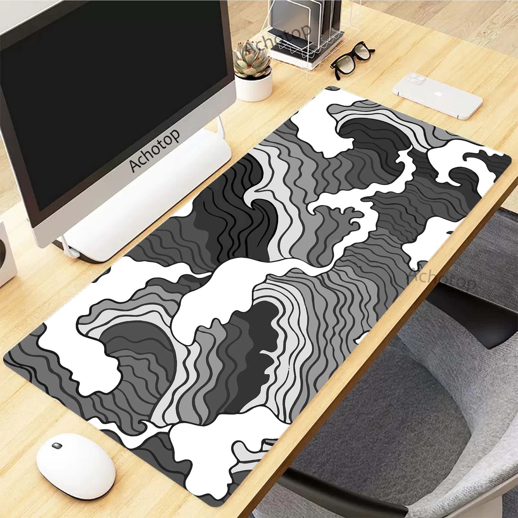 

Japanese Great Wave Mouse Pad Gaming Laptop Game Mouse Mat Mousepad коврик для мыши Desk Mat Speed Keyboard Pads 90x40cm