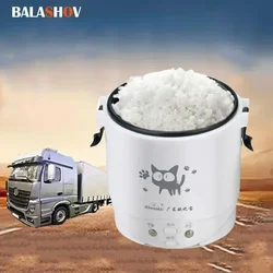 Auto Mini cuociriso 12v 24V 220V auto Multicooker auto-guida zuppa Porridge camion portatile Smart Steamer Ramen per 1-2 persone