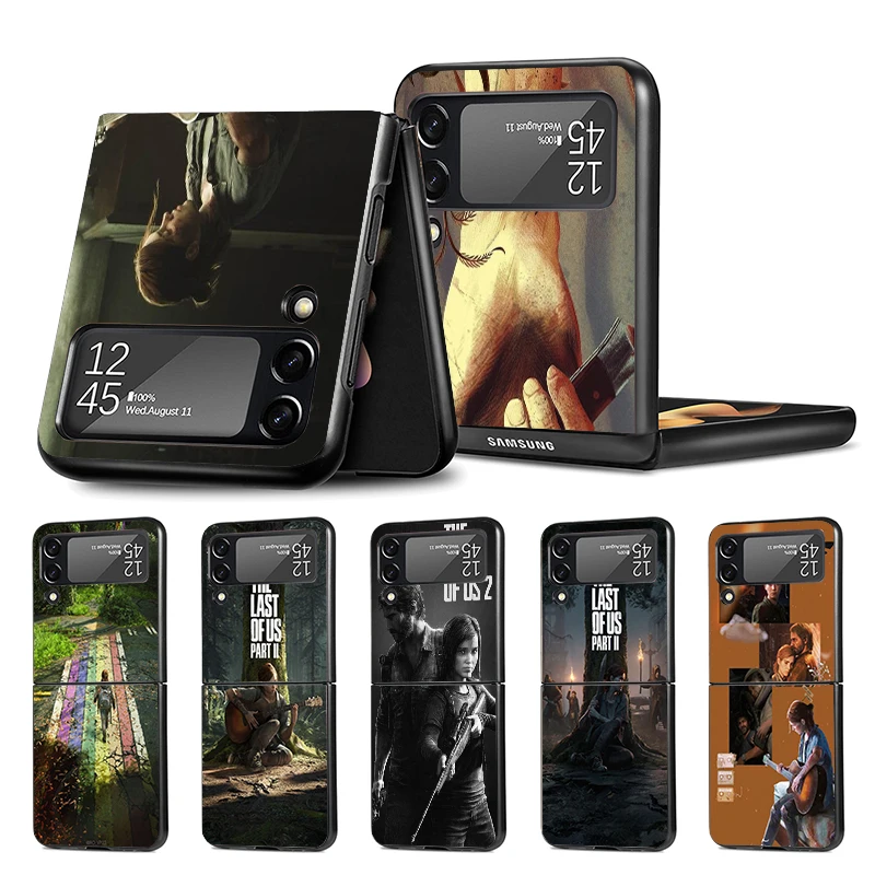 The Last of Us Game Z Flip 4 Z Flip 4 Phnoe Case For Samsung Z Flip 3 5 5G Black Hard Shell Galaxy ZFlip3 ZFlip4 ZFlip5 Unique