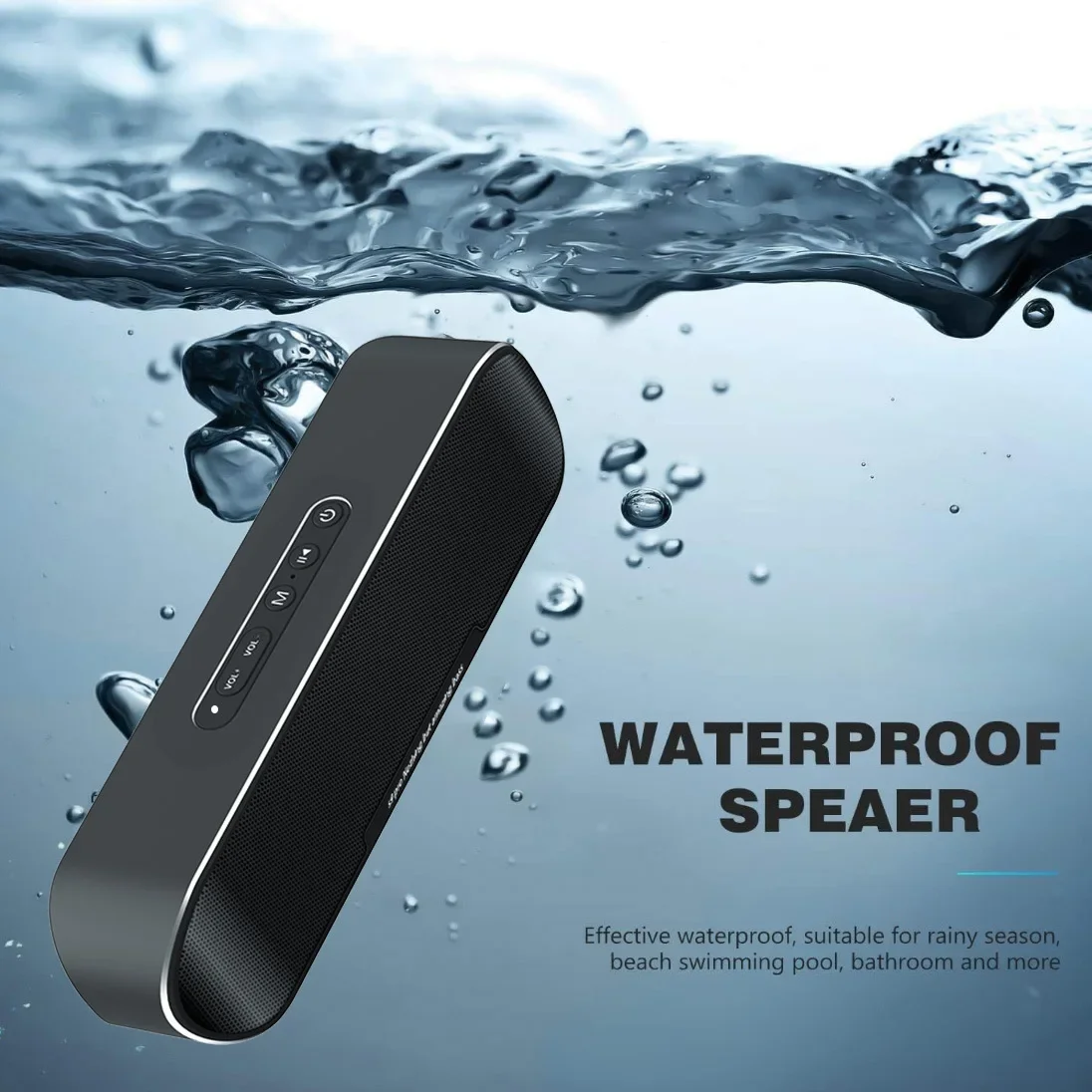 

Home Theater Bluetooth Speaker 80W Wireless Protable Outdoor Waterproof Desktop Computer Subwoofer TV/PC Soundbar 6800mAh TWS