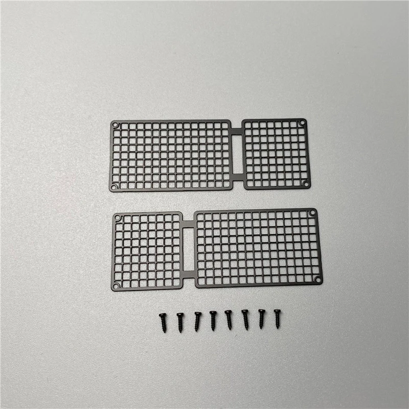 2pcs Metal Headlight Protective Cover for 1/14 Tamiya RC Truck Tipper MAN F2000 JX Car Diy Parts