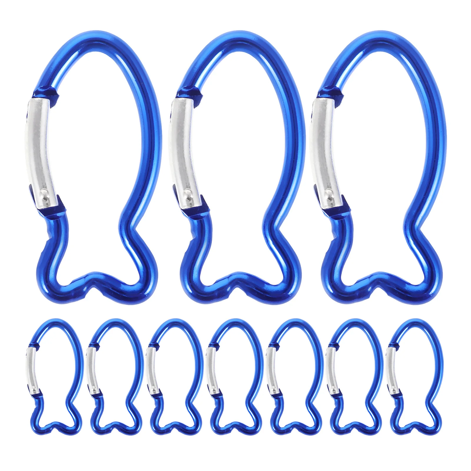 10 Pcs Carabiner Camping Clips Mini The Chain Outdoor Alloy Hook Hiking Buckles Sports Hooks