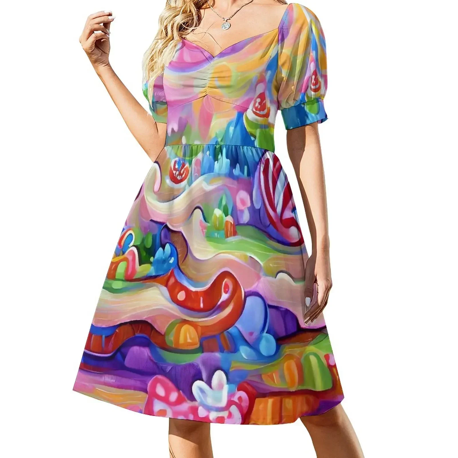 Serene Candyland Sleeveless Dress luxury woman party dress Woman fashion dress summer 2025 women