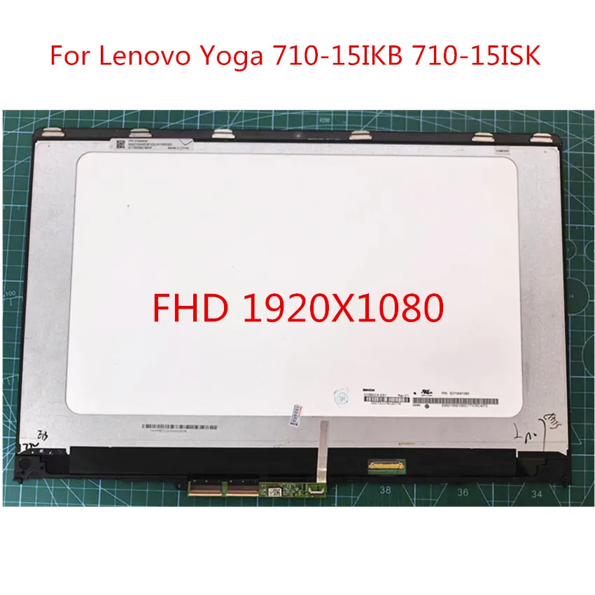 

15.6 Inch LCD Touch Screen Digitizer Assembly For Lenovo Yoga 710-15IKB 710-15ISK 80U0 80V5 FHD 1920x1080 5D10M14145 5D10L47462